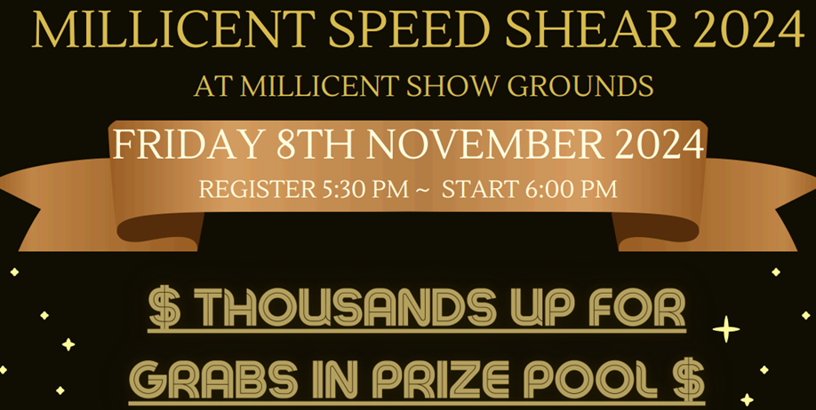 147th MILLICENT SHOW | SPEED SHEAR Registration